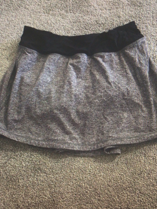 Dresses & Skirts - Everyday Heather Gray Skirt with Black Waistband